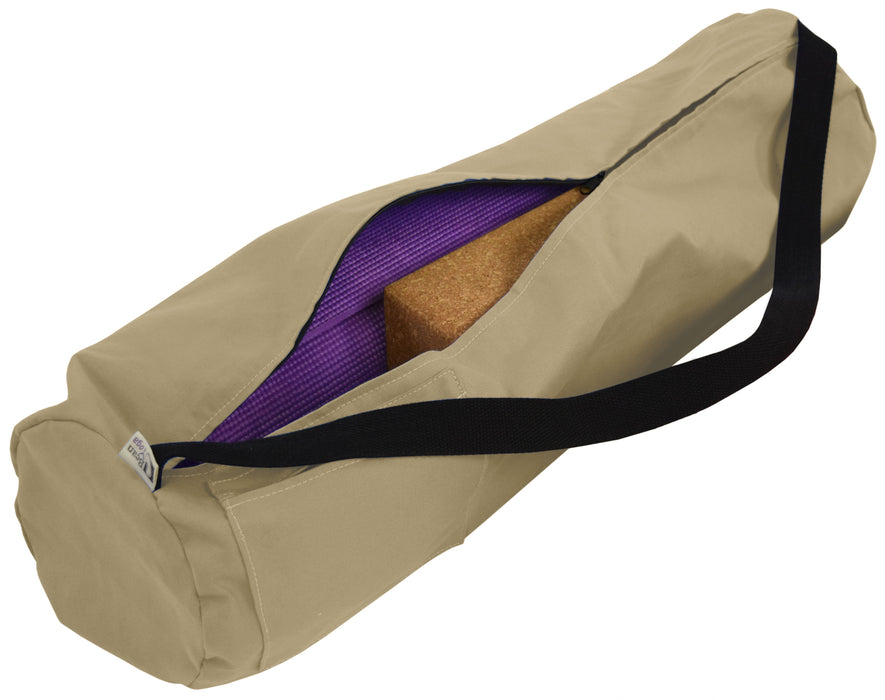 Durable Large Cotton Yoga Mat Bag - CLEARANCE / Pink