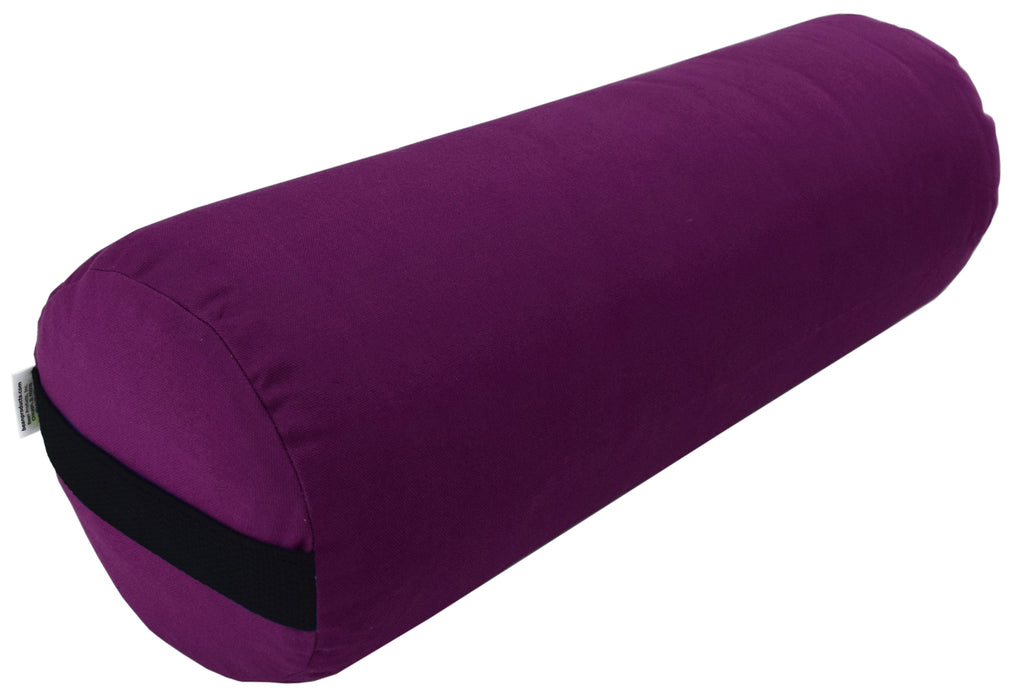 Yoga Bolster - Round Premium Professional Firm Studio Quality for Enhanced Yoga Practice - Apple Red