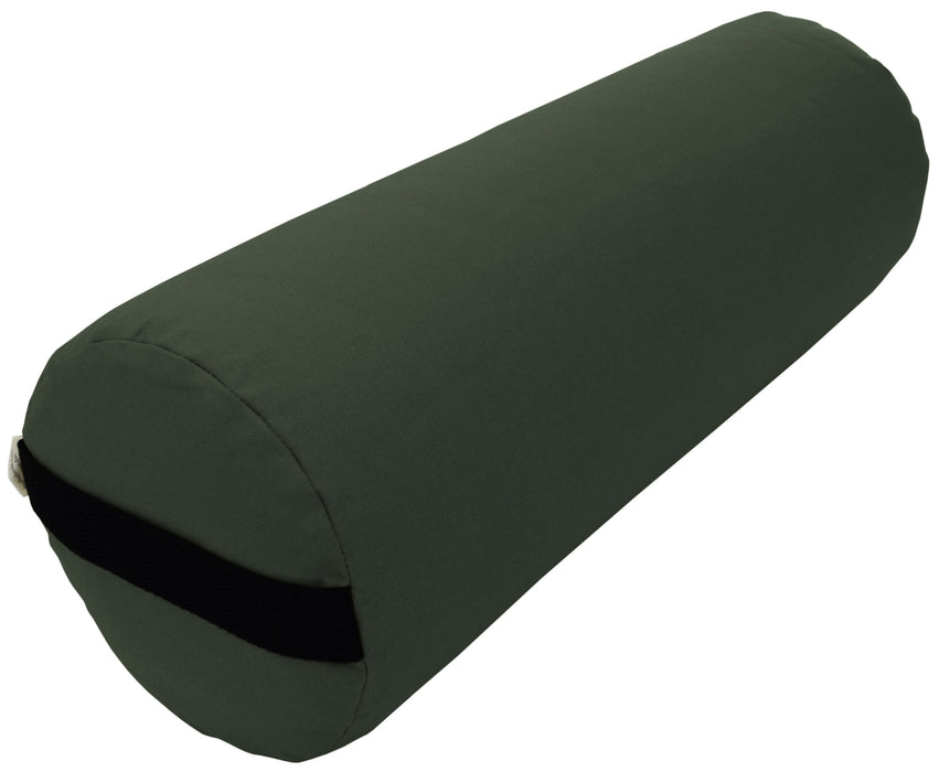 Yoga Bolster - Round Premium Professional Firm Studio Quality for Enhanced Yoga Practice - Apple Red