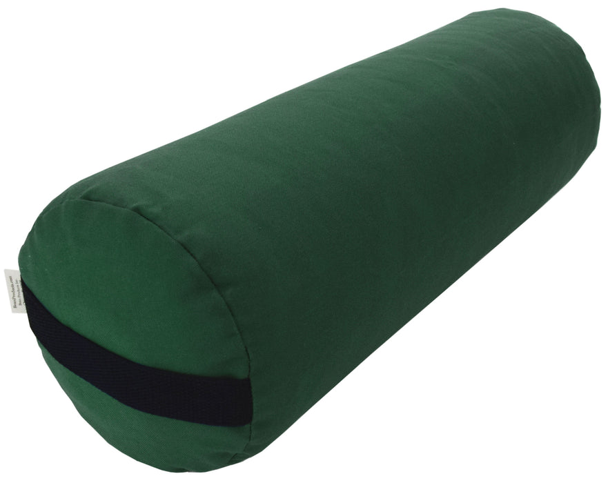 Yoga Bolster - Round Premium Professional Firm Studio Quality for Enhanced Yoga Practice - Apple Red