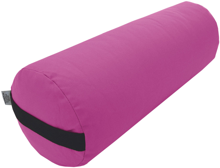 Yoga Bolster - Round Premium Professional Firm Studio Quality for Enhanced Yoga Practice - Apple Red