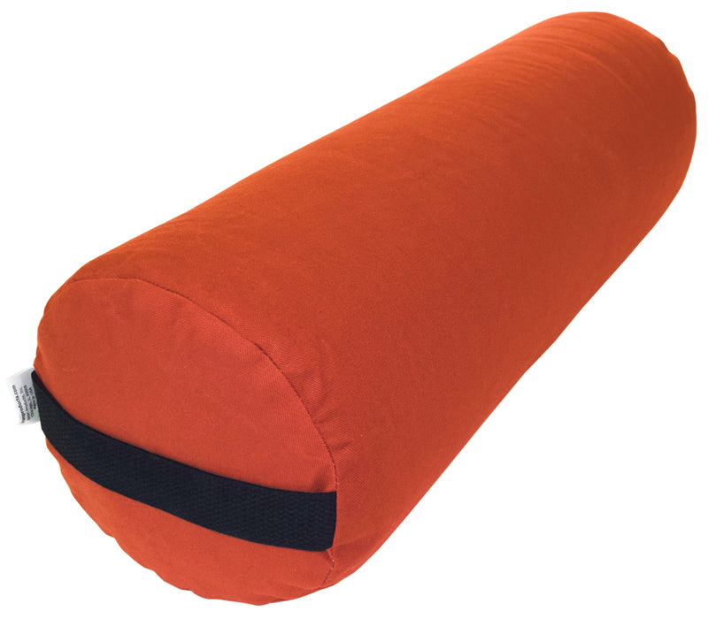 Yoga Bolster - Round Premium Professional Firm Studio Quality for Enhanced Yoga Practice - Apple Red