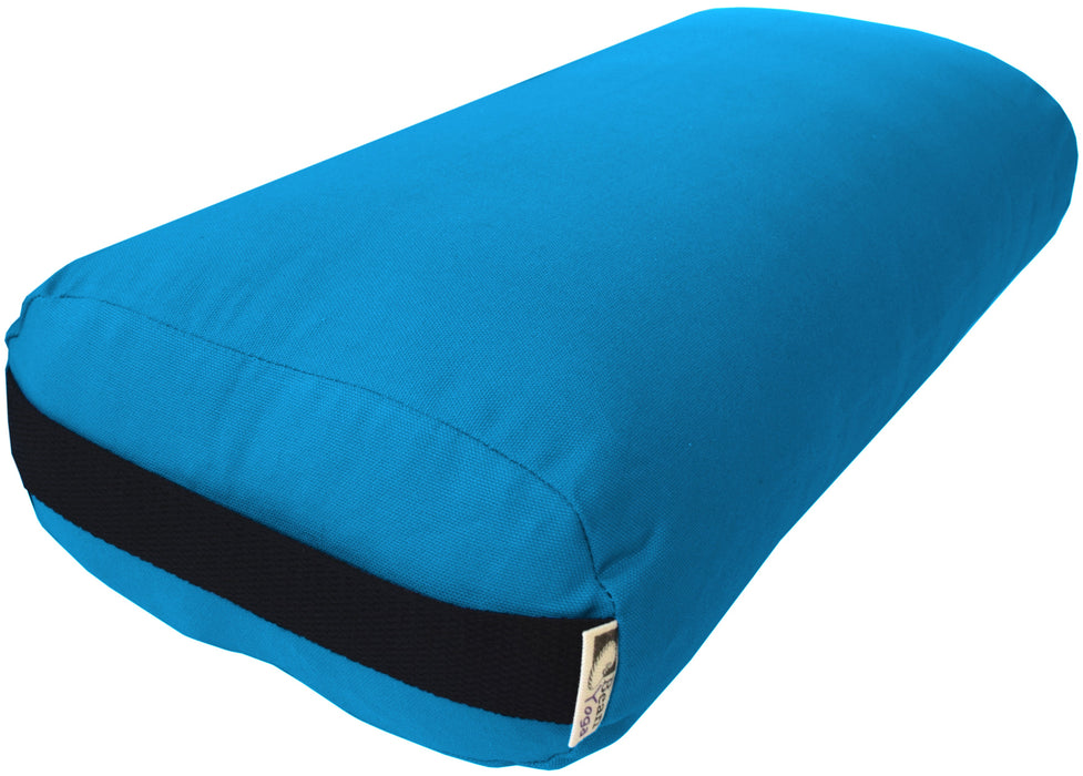 Yoga Bolster - Round Premium Professional Firm Studio Quality for Enhanced Yoga Practice - Apple Red