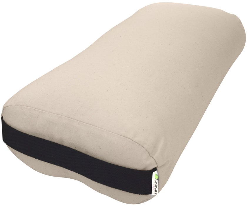 Yoga Bolster - Round Premium Professional Firm Studio Quality for Enhanced Yoga Practice - Apple Red