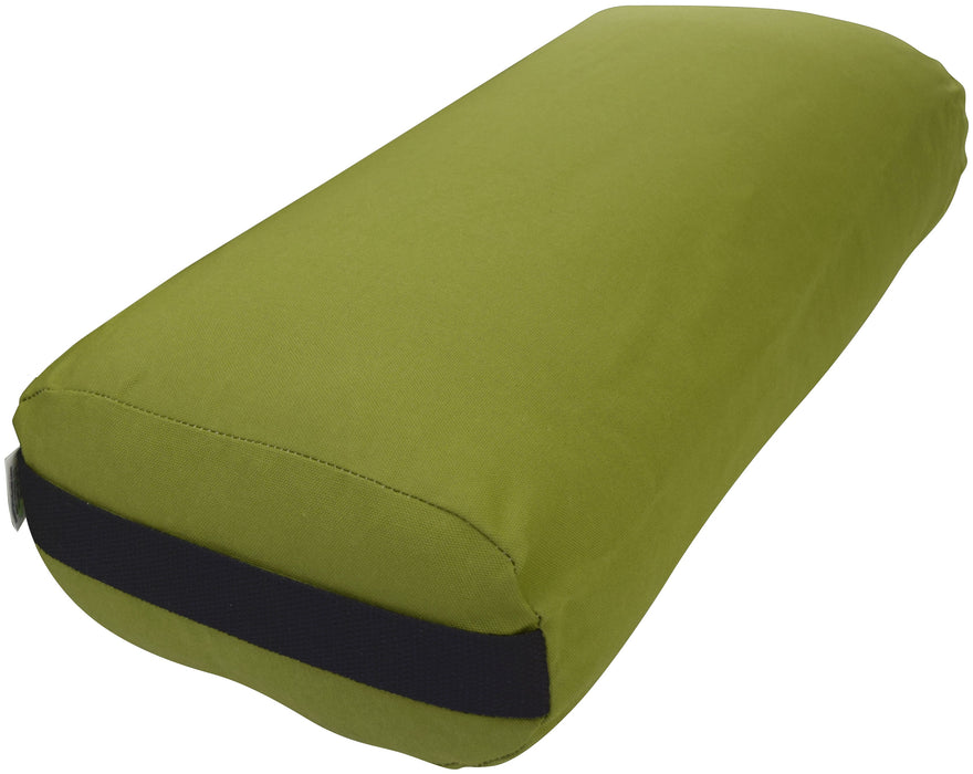 Yoga Bolster - Round Premium Professional Firm Studio Quality for Enhanced Yoga Practice - Apple Red