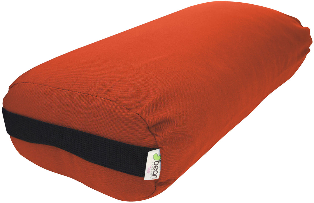 Yoga Bolster - Round Premium Professional Firm Studio Quality for Enhanced Yoga Practice - Apple Red