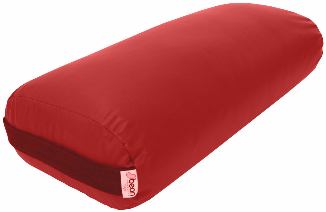 Yoga Bolster - Round Premium Professional Firm Studio Quality for Enhanced Yoga Practice - Apple Red