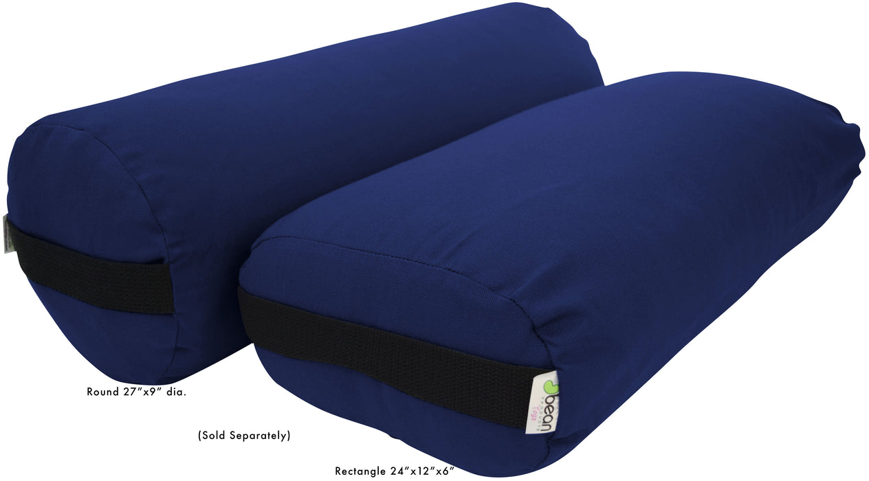 Yoga Bolster - Round Premium Professional Firm Studio Quality for Enhanced Yoga Practice - Apple Red