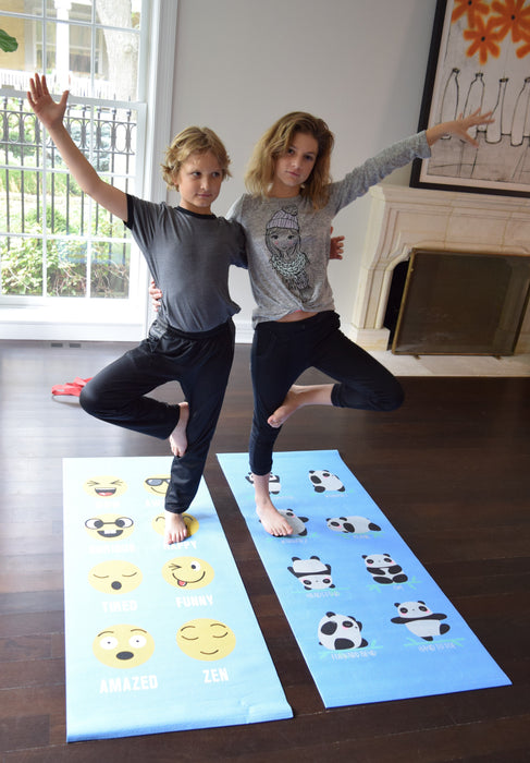 Durable Kid's Sticky Yoga Mat with Fun Designs - Eco-Friendly – Hot Pink