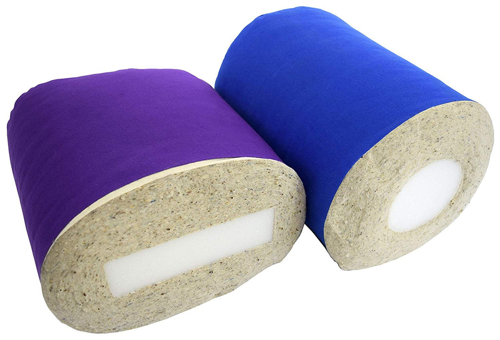 Yoga Bolster - Round Premium Professional Firm Studio Quality for Enhanced Yoga Practice - Apple Red