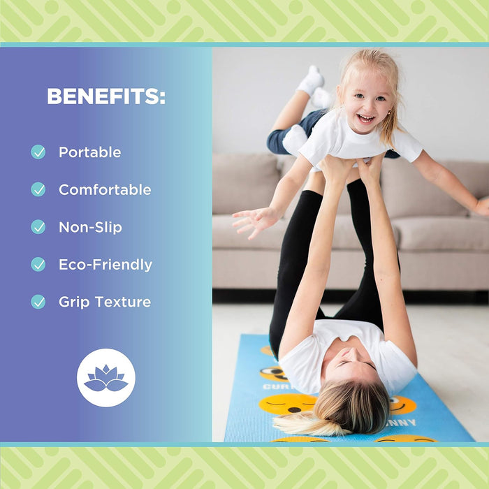 Durable Kid's Sticky Yoga Mat with Fun Designs - Eco-Friendly – Hot Pink